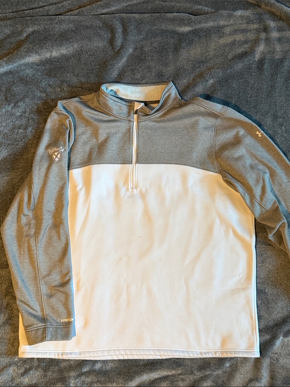 Under Armour Gray and White Infrared  Quarter-Zip (read)